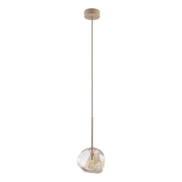 Hängeleuchte LAVA mit Kabelaufhängung, 1xG9/8W/230V, beige/rauchbeige