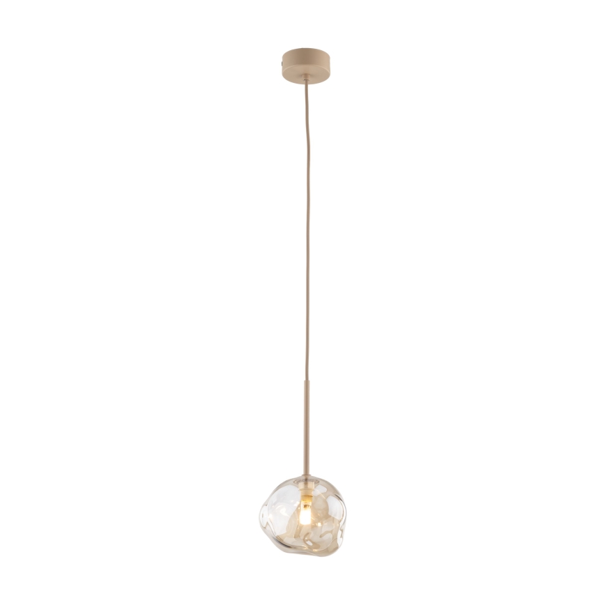 Hängeleuchte LAVA mit Kabelaufhängung, 1xG9/8W/230V, beige/rauchbeige