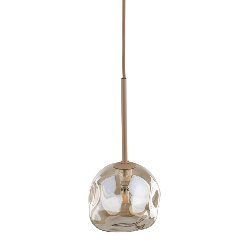 Hängeleuchte LAVA mit Kabelaufhängung, 1xG9/8W/230V, beige/rauchbeige