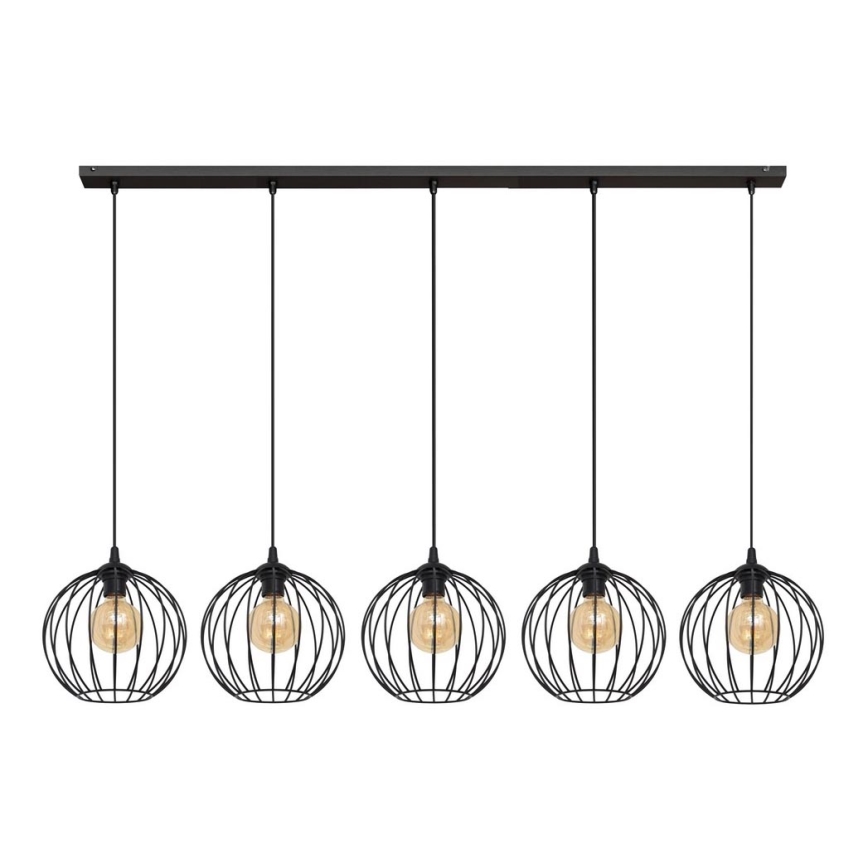 Hängeleuchte MERCURE 5xE27/15W/230V schwarz