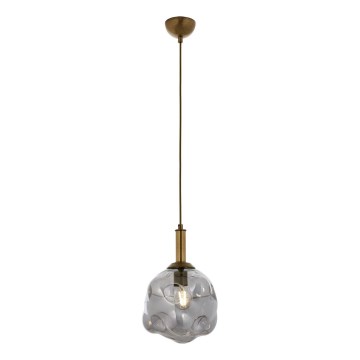 Hängeleuchte mit Kabel CRUMPLED 1xE27/40W/230V Bronze/rauchfarben