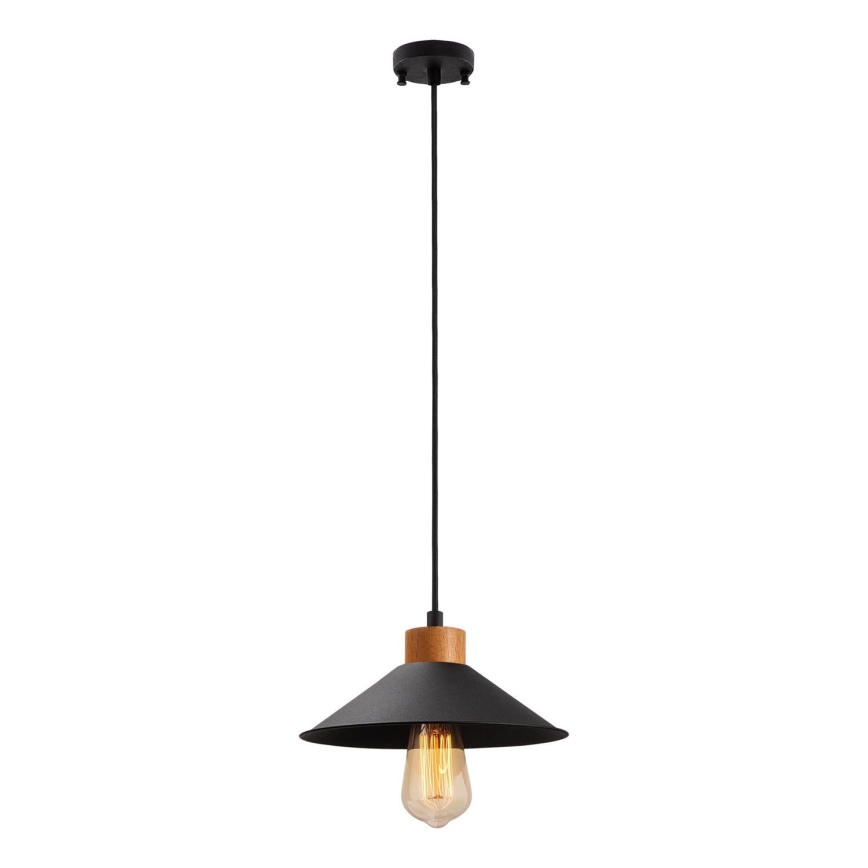 Hängeleuchte mit Kabel MANAVGAT 1xE27/40W/230V schwarz/braun