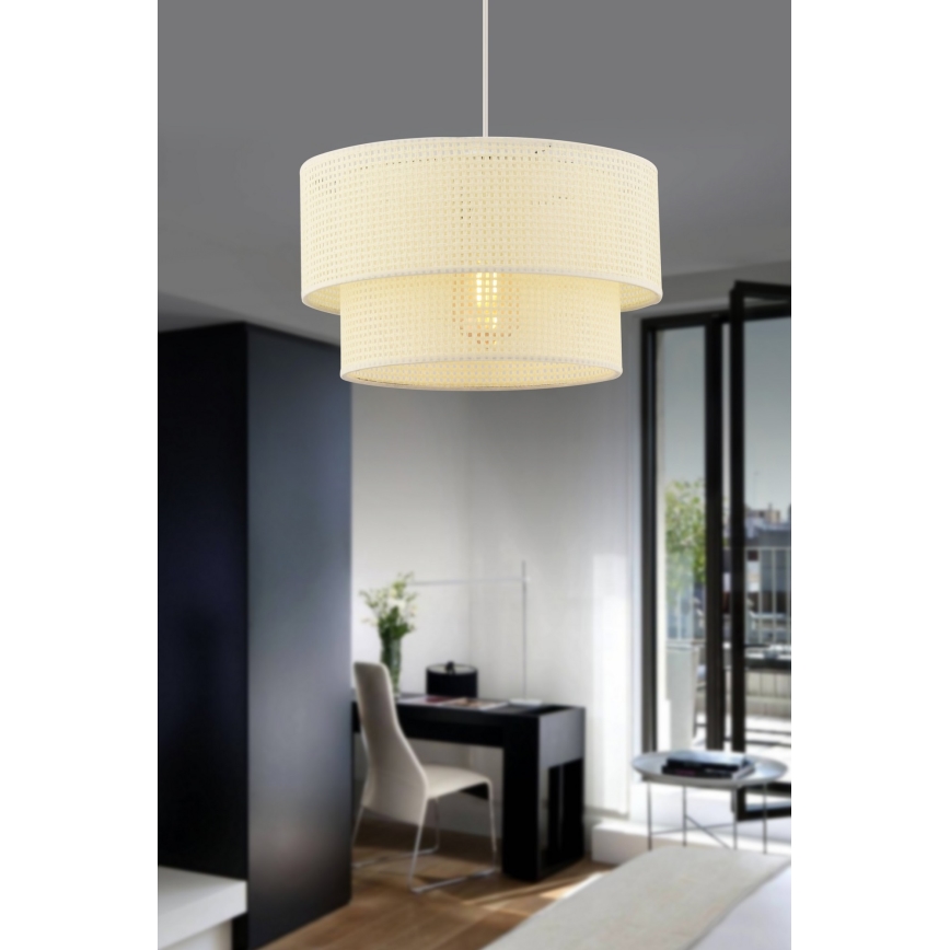 Hängeleuchte mit Kabelaufhängung ECHO, 1xE27/60W/230V, cremefarben