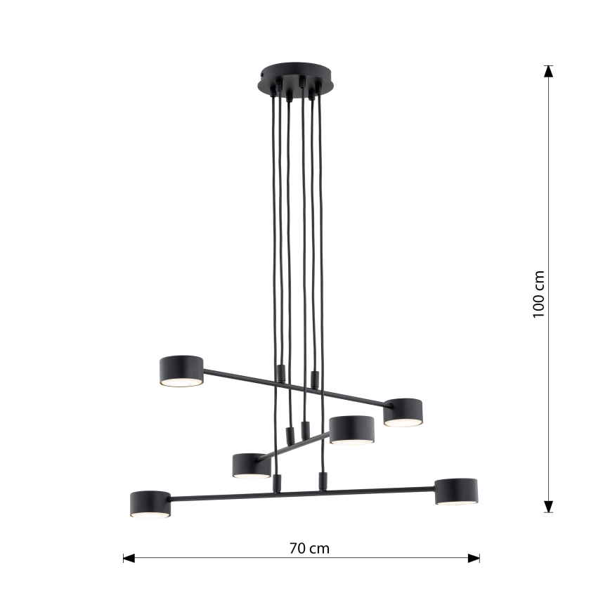 Hängeleuchte MODUS 6xGX53/10W/230V schwarz