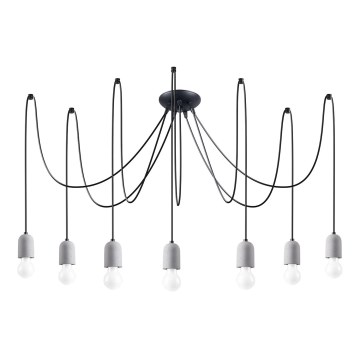 Hängeleuchte NESO 7xE27/15W/230V Spinne Beton
