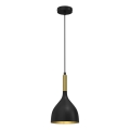 Hängeleuchte NOAK 1xE27/15W/230V schwarz/golden