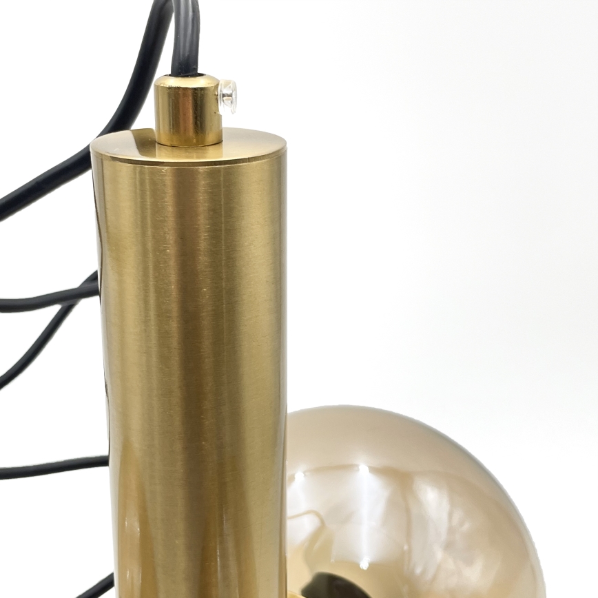 Hängeleuchte ROLLO 3xE14/5W/230V golden/rauchig beige