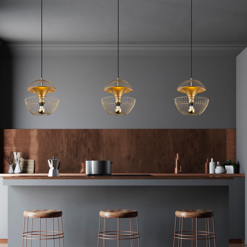 Hängeleuchte TELMANDER 1xE27/40W/230V golden