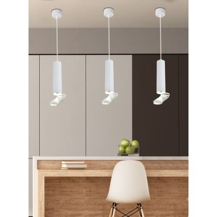 Hängeleuchte TUBA 1xGU10/50W/230V weiß