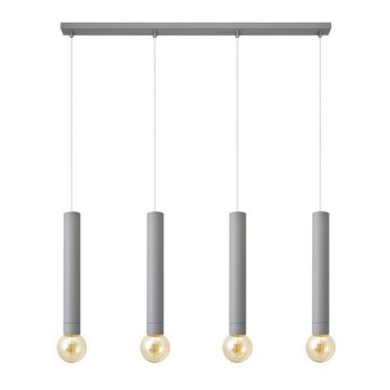 Hängeleuchte TUBA 4xE27/15W/230V grau