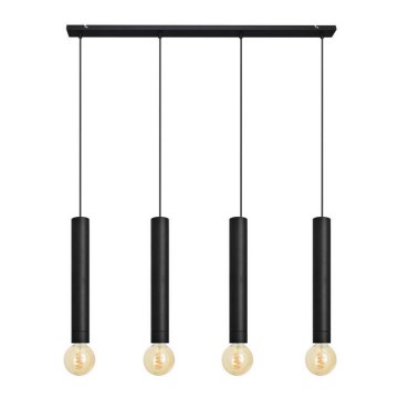 Hängeleuchte TUBA 4xE27/15W/230V schwarz