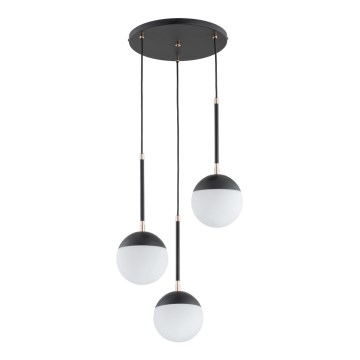Hängeleuchte VOLDA 3xE14/10W/230V d 44 cm schwarz