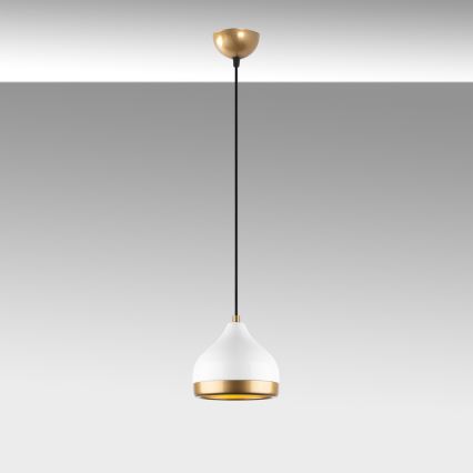 Hängeleuchte YILDO 1xE27/40W/230V weiß/golden