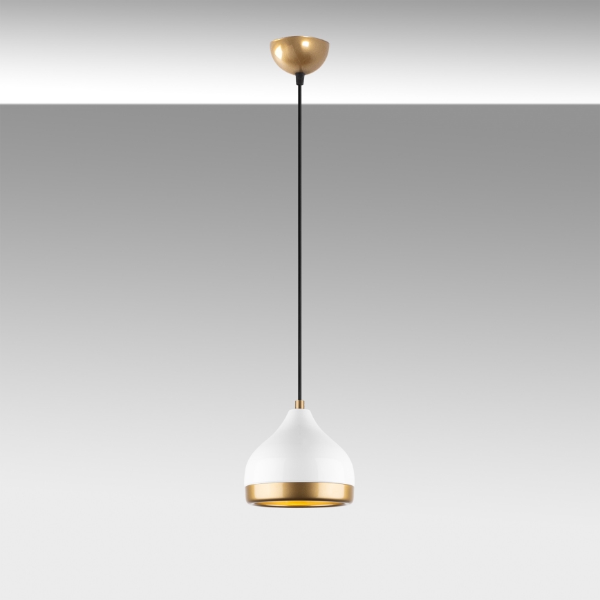 Hängeleuchte YILDO 1xE27/40W/230V weiß/golden