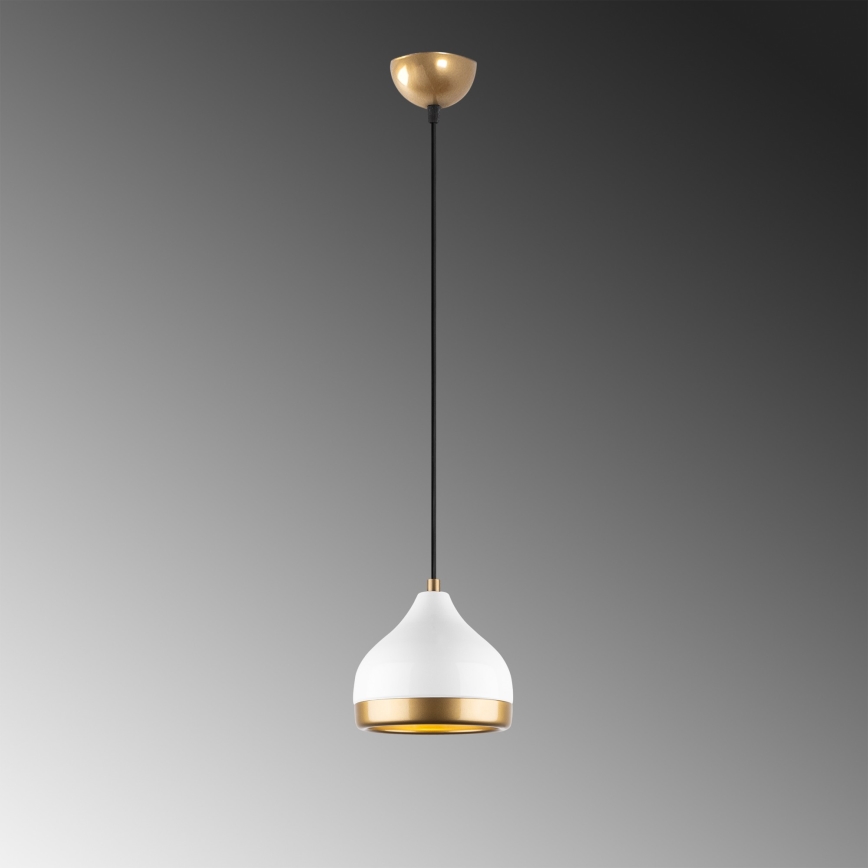 Hängeleuchte YILDO 1xE27/40W/230V weiß/golden