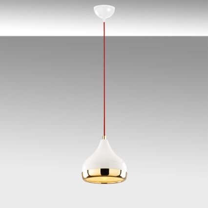 Hängeleuchte YILDO 1xE27/40W/230V weiß/golden/rot
