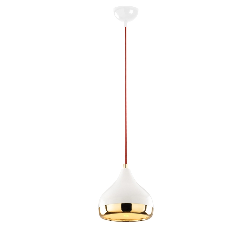Hängeleuchte YILDO 1xE27/40W/230V weiß/golden/rot