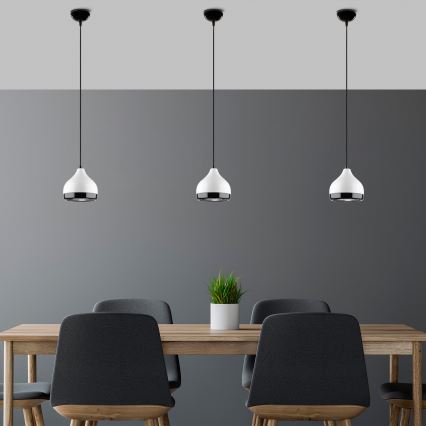 Hängeleuchte YILDO 1xE27/40W/230V weiß/schwarz