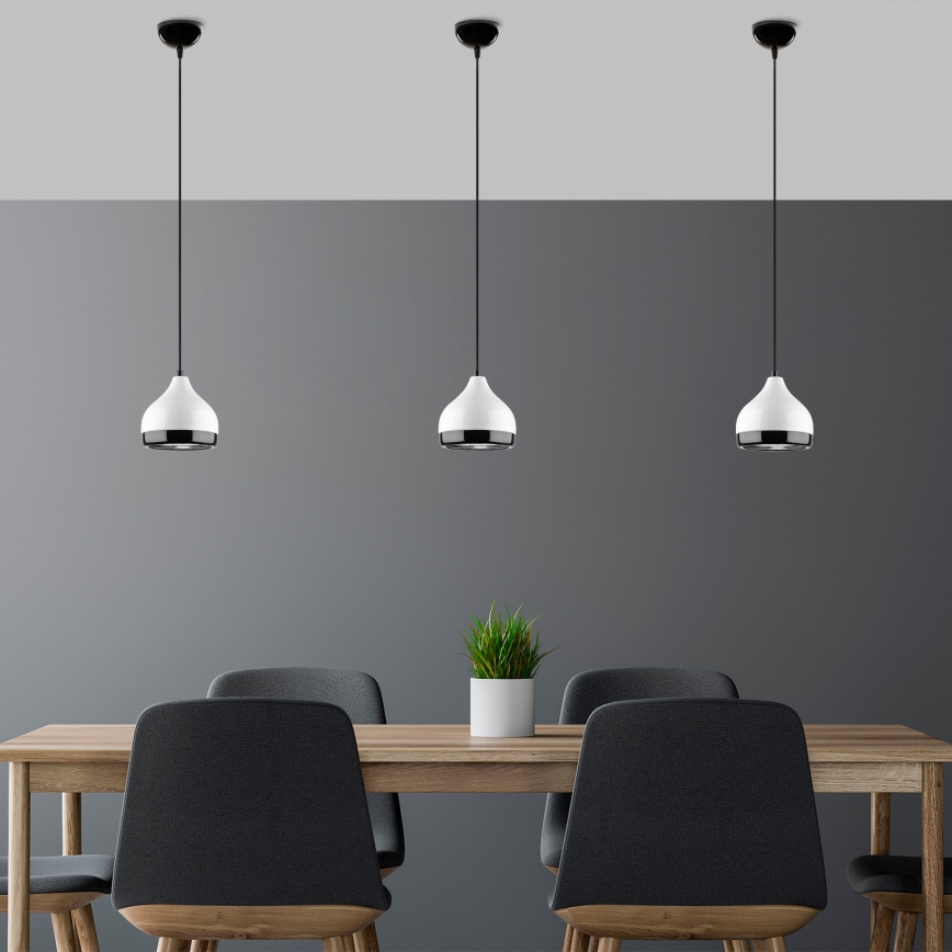 Hängeleuchte YILDO 1xE27/40W/230V weiß/schwarz