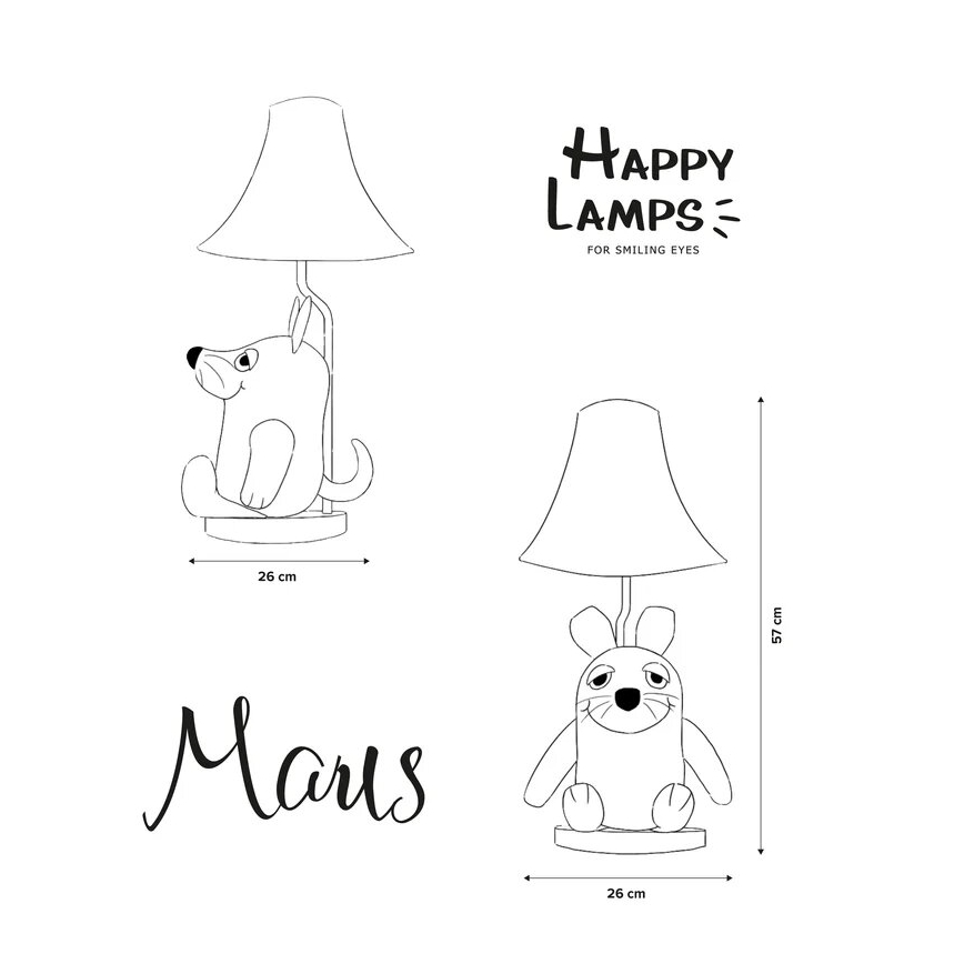 Happy Lamps - LED Kinder-Schreibtischlampe MAUS AUS SENDUNG MIT DER MAUS LED/5,4W/230V Maus