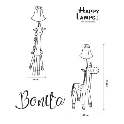 Happy Lamps - LED Kinder-Stehlampe BONITA LED/5,4W/230V Einhorn