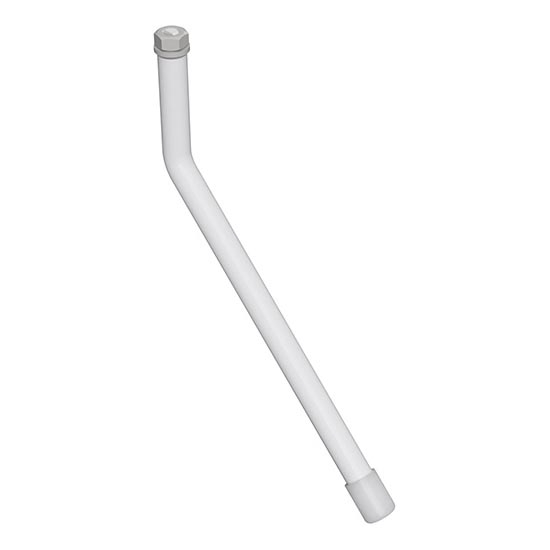 Hebel für Spiegel 1x14,8 cm Edelstahl/weiß