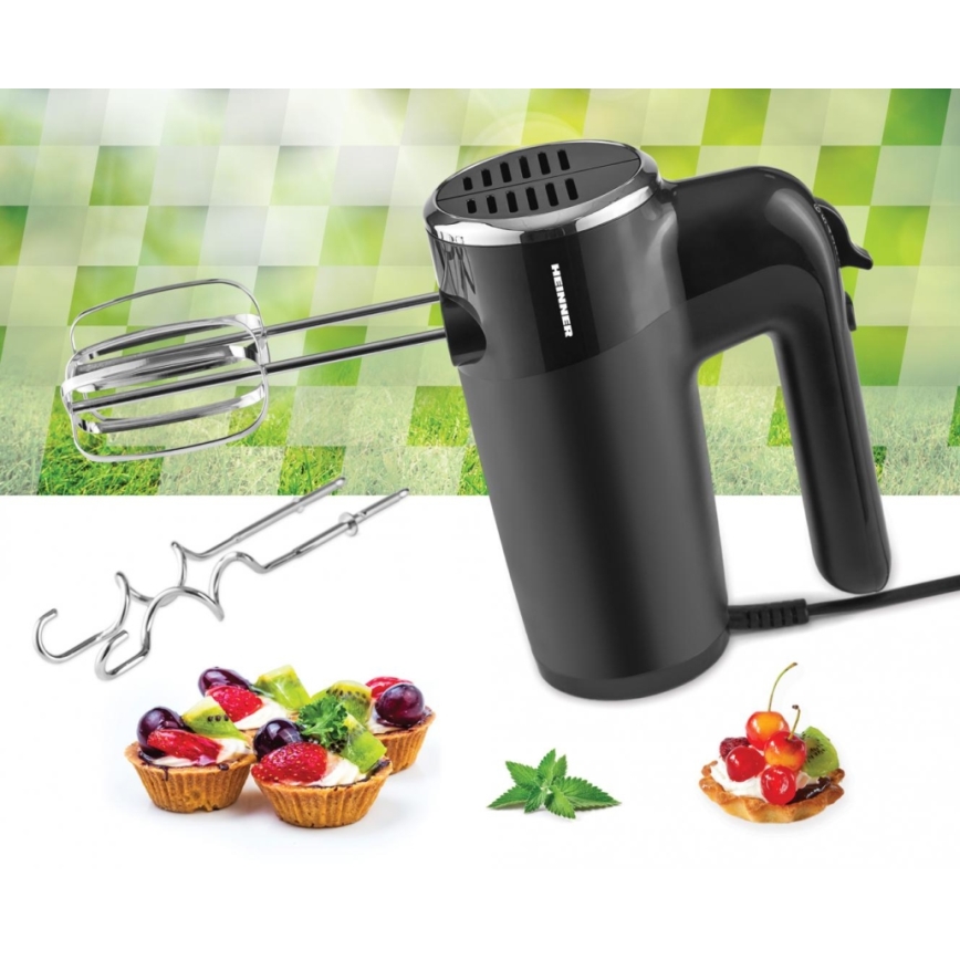 Heinner HM-300BK - Handmixer 300 W/230 V, schwarz