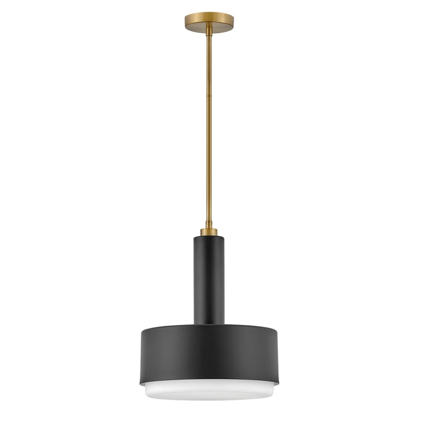 Hinkley - Stangen‑Pendelleuchte CEDRIC, 2 × E27 (max. 60 W), 230 V, Ø 33 cm, gold/schwarz