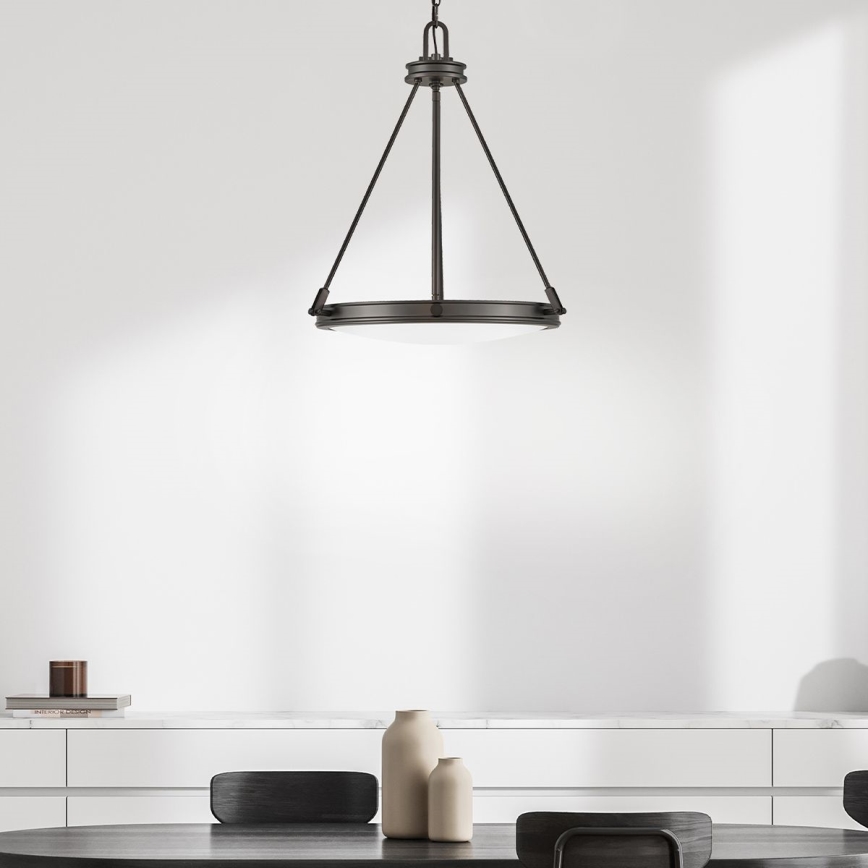 Hinkley - Kronleuchter mit Kette COLLIER 4xE14/40W/230V Ø 54,3 cm schwarz