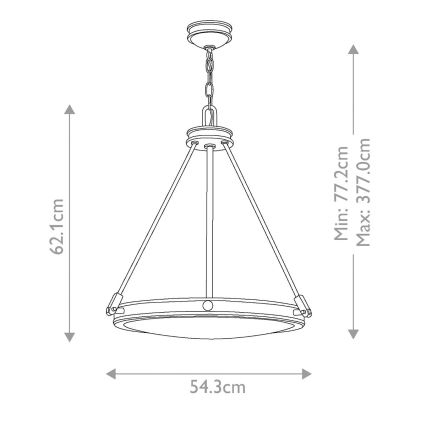 Hinkley - Kronleuchter mit Kette COLLIER 4xE14/40W/230V Ø 54,3 cm schwarz