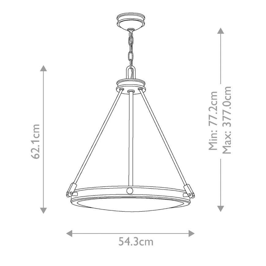 Hinkley - Kronleuchter mit Kette COLLIER 4xE14/40W/230V Ø 54,3 cm schwarz