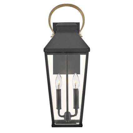 Hinkley - Außenwandleuchte DAWSON L 2xE14/40W/230V IP44 schwarz