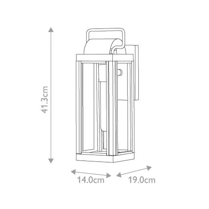 Hinkley - Außenwandleuchte HARBOR 1xE27/60W/230V IP44 bronzefarben