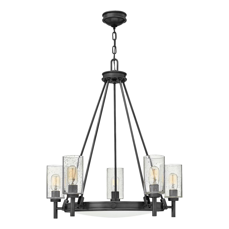 Hinkley - Kronleuchter mit Kette COLLIER 5xE27/40W/230V Ø 68,5 cm schwarz