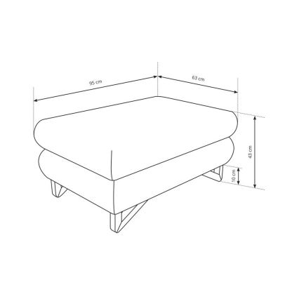 Hocker AVESTA 63x95 cm Anthrazit