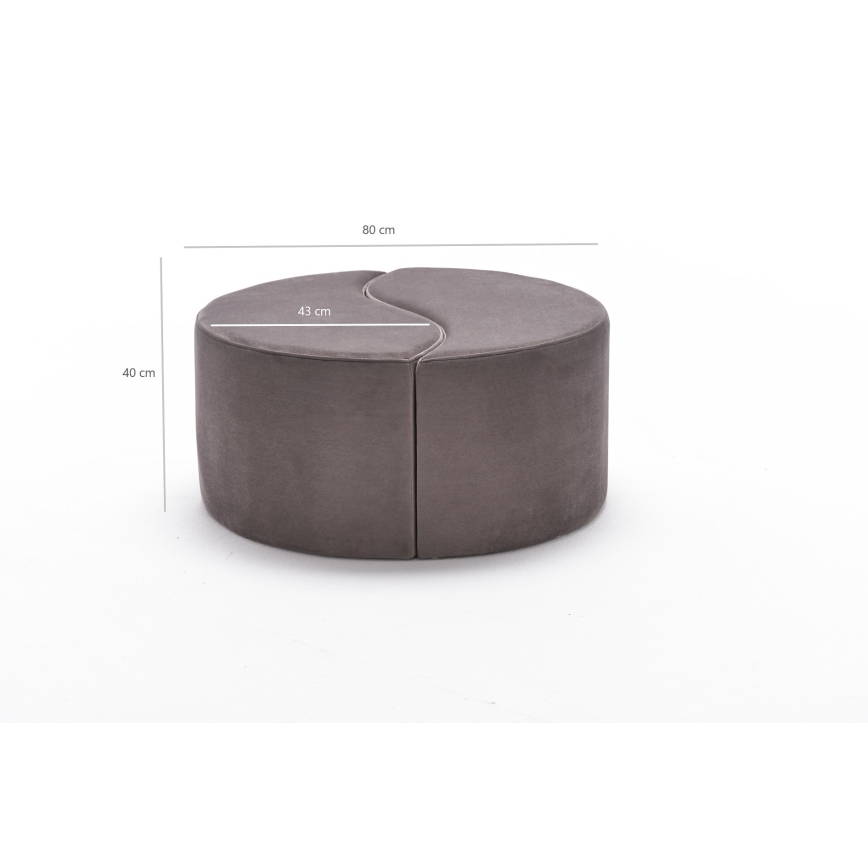 Hocker JING Ø 80 cm, braun