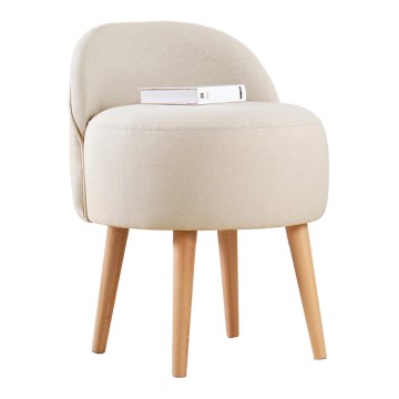 Hocker NIKI Ø 46 cm, cremefarben