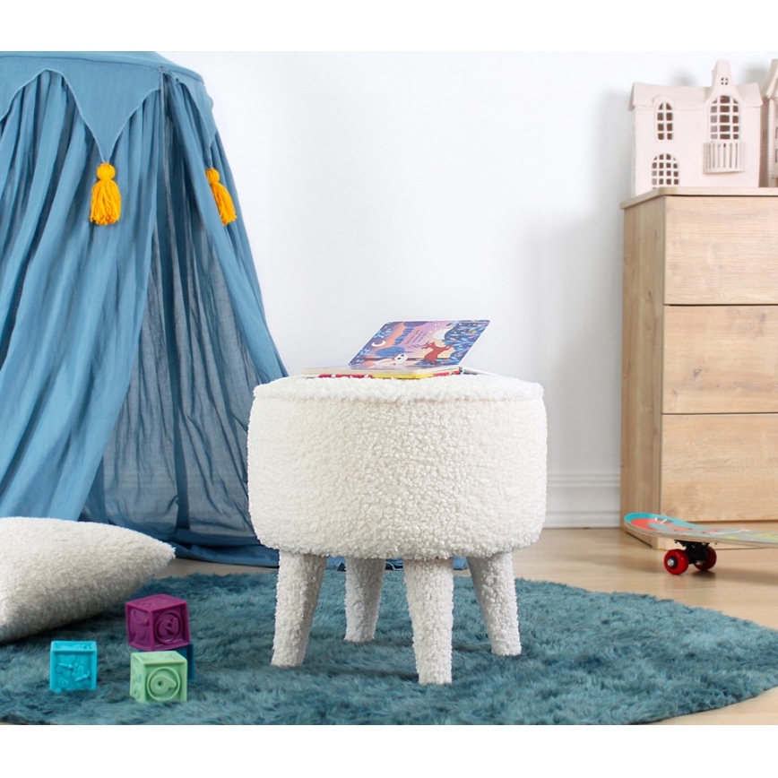 Hocker PIXI Ø 38 cm, weiß
