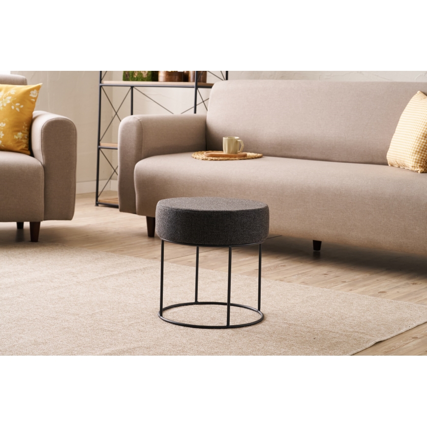 Hocker RELO Ø 40 cm, dunkelbraun