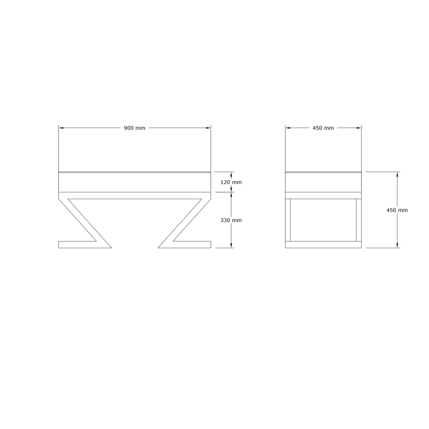 Hocker RINA 45x90 cm braun