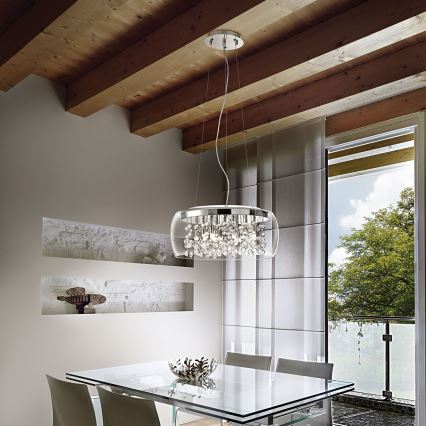 Ideal Lux - Hängeleuchte an Kabel AUDI 8xG9/40W/230V Ø 50 cm