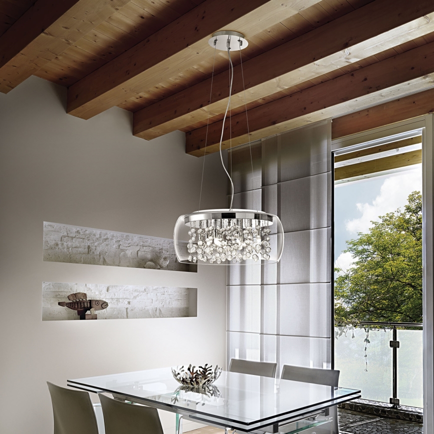 Ideal Lux - Hängeleuchte an Kabel AUDI 8xG9/40W/230V Ø 50 cm