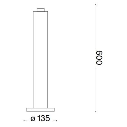 Ideal Lux - Außenleuchte CLIO 1xE27/42W/230V 60 cm IP44 Anthrazit