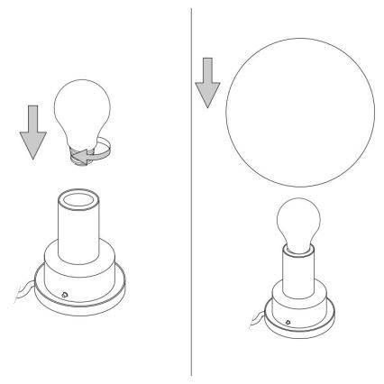 Ideal Lux - Ersatz-Lampenschirm für die Tischlampe MAPA Ø 20 cm, weiß