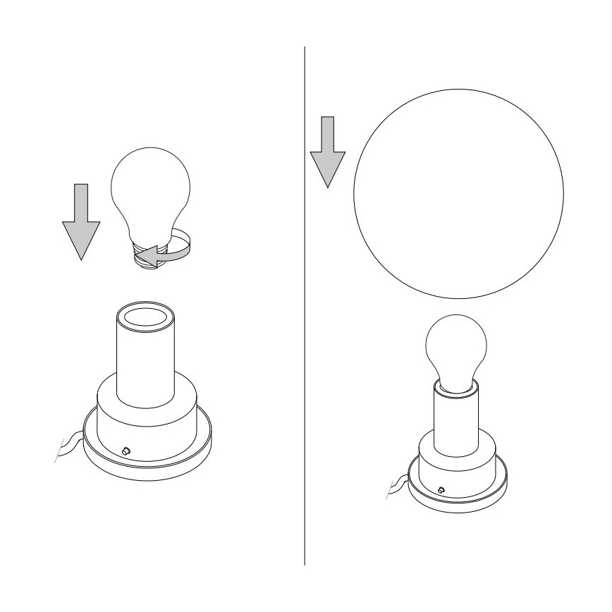 Ideal Lux - Ersatz-Lampenschirm für die Tischlampe MAPA Ø 20 cm, weiß