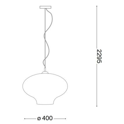 Ideal Lux - Hängeleuchte BISTRO 1xE27/60W/230V d 40 cm klar