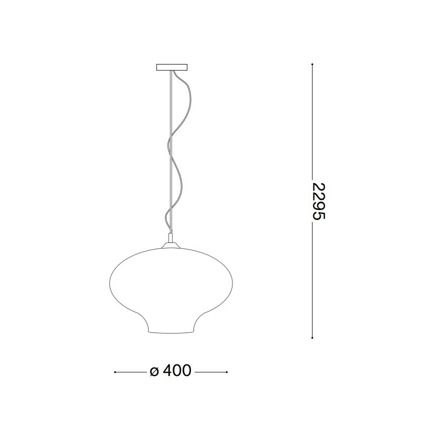 Ideal Lux - Hängeleuchte BISTRO 1xE27/60W/230V d 40 cm klar