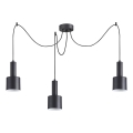 Ideal Lux - Hängeleuchte HOLLY 3xE27/60W/230V Spinne schwarz
