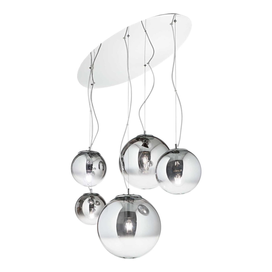 Ideal Lux - Hängeleuchte MAPA FADE 5xE27/60W/230V glänzendes Chrom