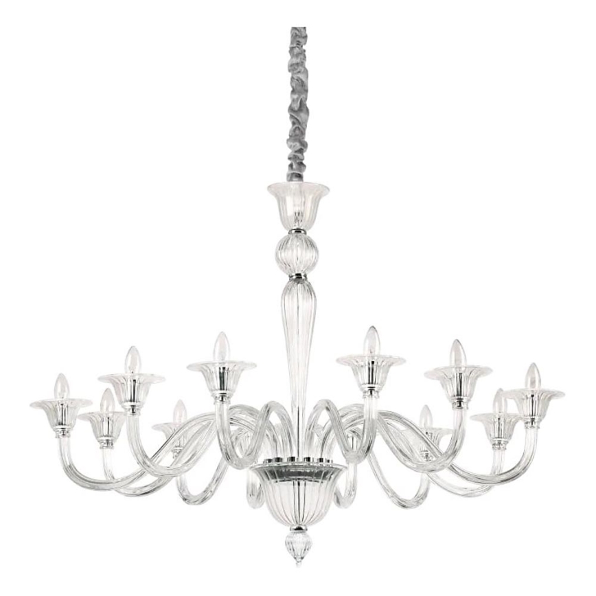 Ideal Lux - Kronleuchter an Kette BRIGITTA 12xE14/40W/230V d 120 cm klar